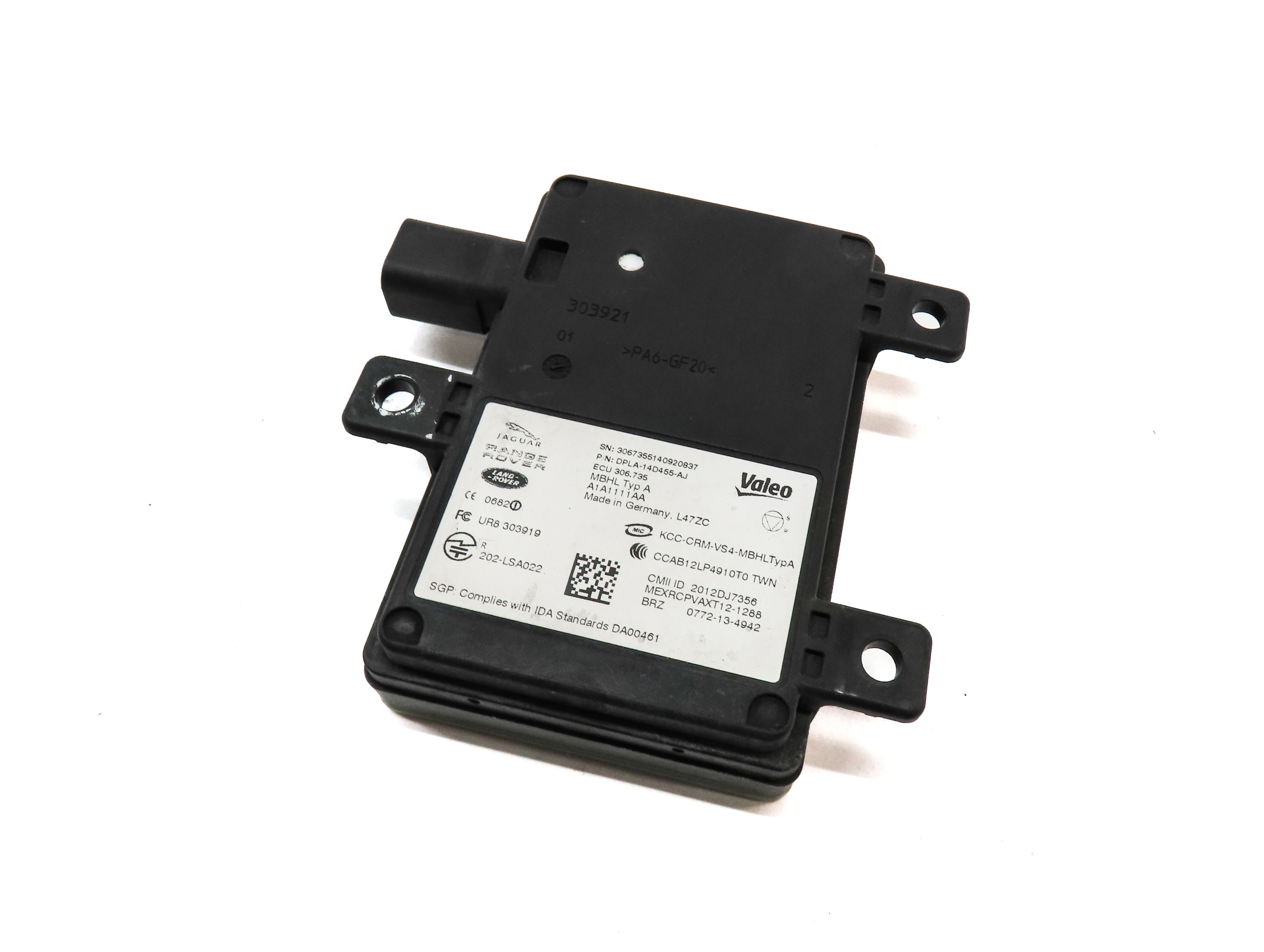 2014 LAND RANGE ROVER (L405) REAR BLIND SPOT ASSIST RADAR SENSOR MODULE — exact item pictured